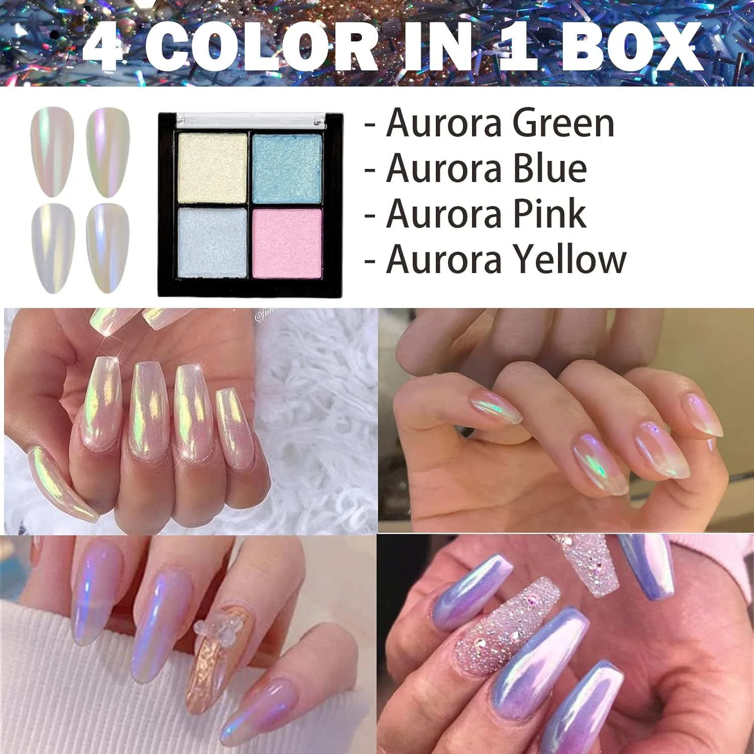 پودر کروم ناخن، ست پودر ناخن 8 رنگ، پودر اکلیل مرواریدی ناخن نقره ای و طلایی، رنگدانه هنری ناخن متالیک، ست پودر رنگین کمانی لیزری آفتاب پرست با برس های اسفنجی ناخن برای تزئین هنر ناخن پودر کروم ناخن، ست پودر ناخن 8 رنگ، پودر اکلیل مرواریدی ناخن نقره ای و طلایی، رنگدانه هنری ناخن متالیک، ست پودر رنگین کمانی لیزری آفتاب پرست با برس های اسفنجی ناخن برای تزئین هنر ناخن