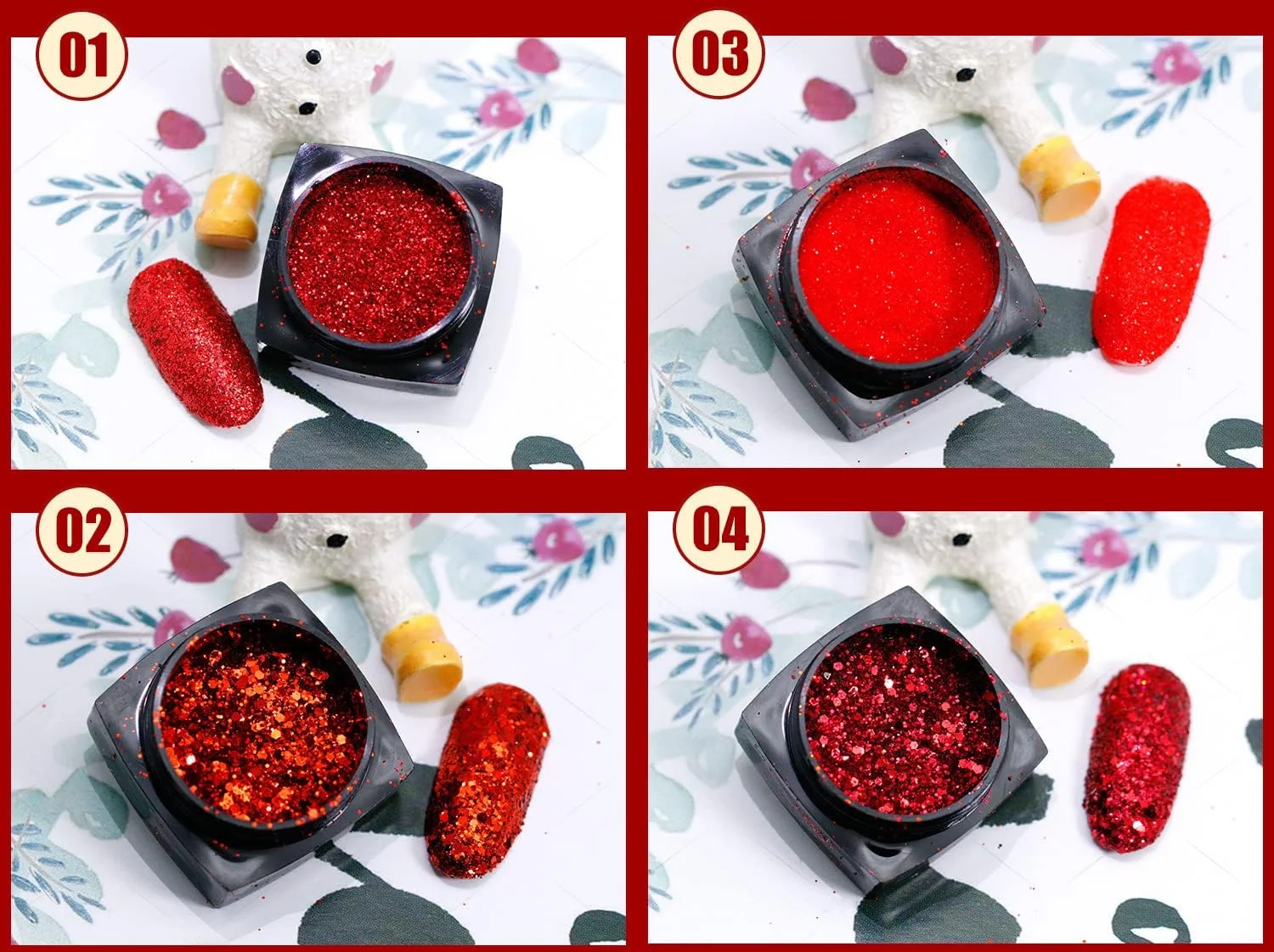 اکلیل ناخن قرمز، پولک های اکلیلی، پودر درخشان الماس کریستالی قرمز، لوازم طراحی ناخن روز ولنتاین، پولک های براق ناخن عروسی سال نو برای زنان دختران، پودر هولوگرافی، 6 جعبه اکلیل ناخن قرمز، پولک های اکلیلی، پودر درخشان الماس کریستالی قرمز، لوازم طراحی ناخن روز ولنتاین، پولک های براق ناخن عروسی سال نو برای زنان دختران، پودر هولوگرافی، 6 جعبه