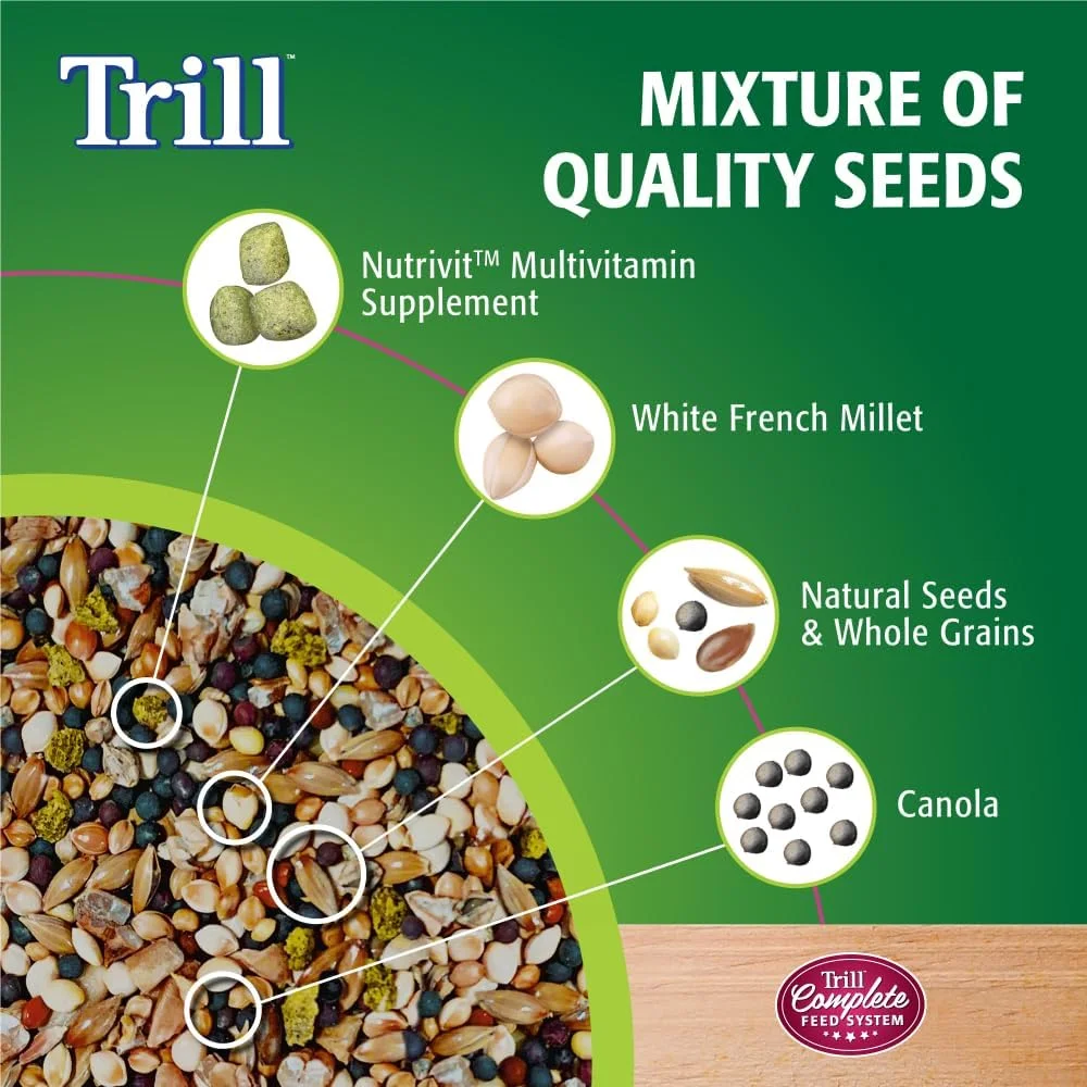مخلوط دانه قناری تریل 500 گرمی، غذای پرنده، دانه قناری، ترکیبی متعادل از کیبل های نوتریویت، غذای کامل برای پرندگان
