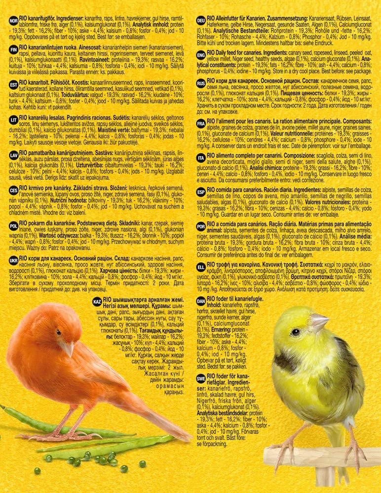 غذای روزانه ریو برای قناری 1 کیلوگرم غذای روزانه ریو برای قناری 1 کیلوگرم