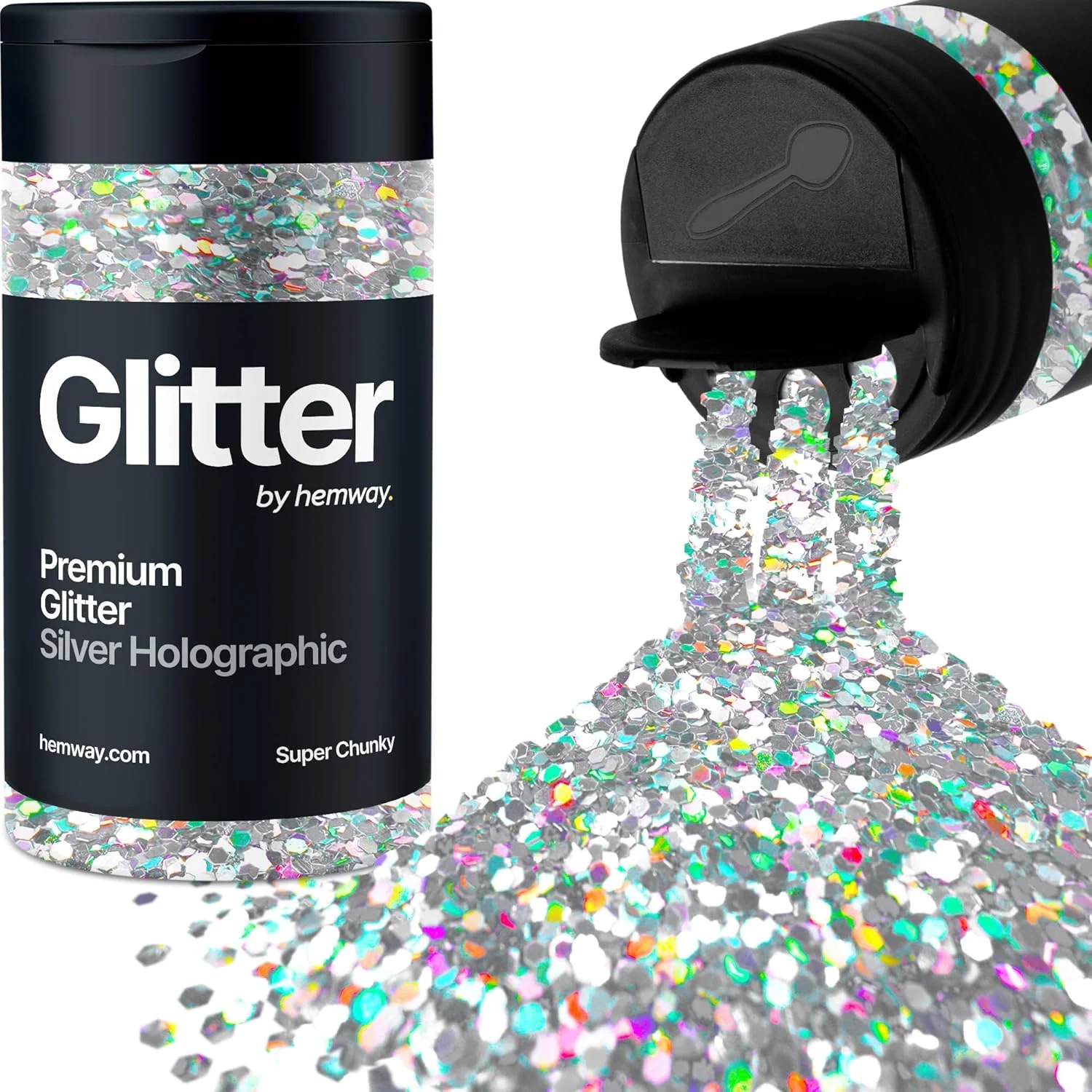 اکلیل نقره ای هولوگرافیک فوق العاده درشت هموی، 115 گرم / 4.1 اونس، پودر متالیک رزین، پولک های اکلیلی برای لیوان های اپوکسی، مو، صورت، بدن، چشم، هنر ناخن، جشنواره اکلیل نقره ای هولوگرافیک فوق العاده درشت هموی، 115 گرم / 4.1 اونس، پودر متالیک رزین، پولک های اکلیلی برای لیوان های اپوکسی، مو، صورت، بدن، چشم، هنر ناخن، جشنواره