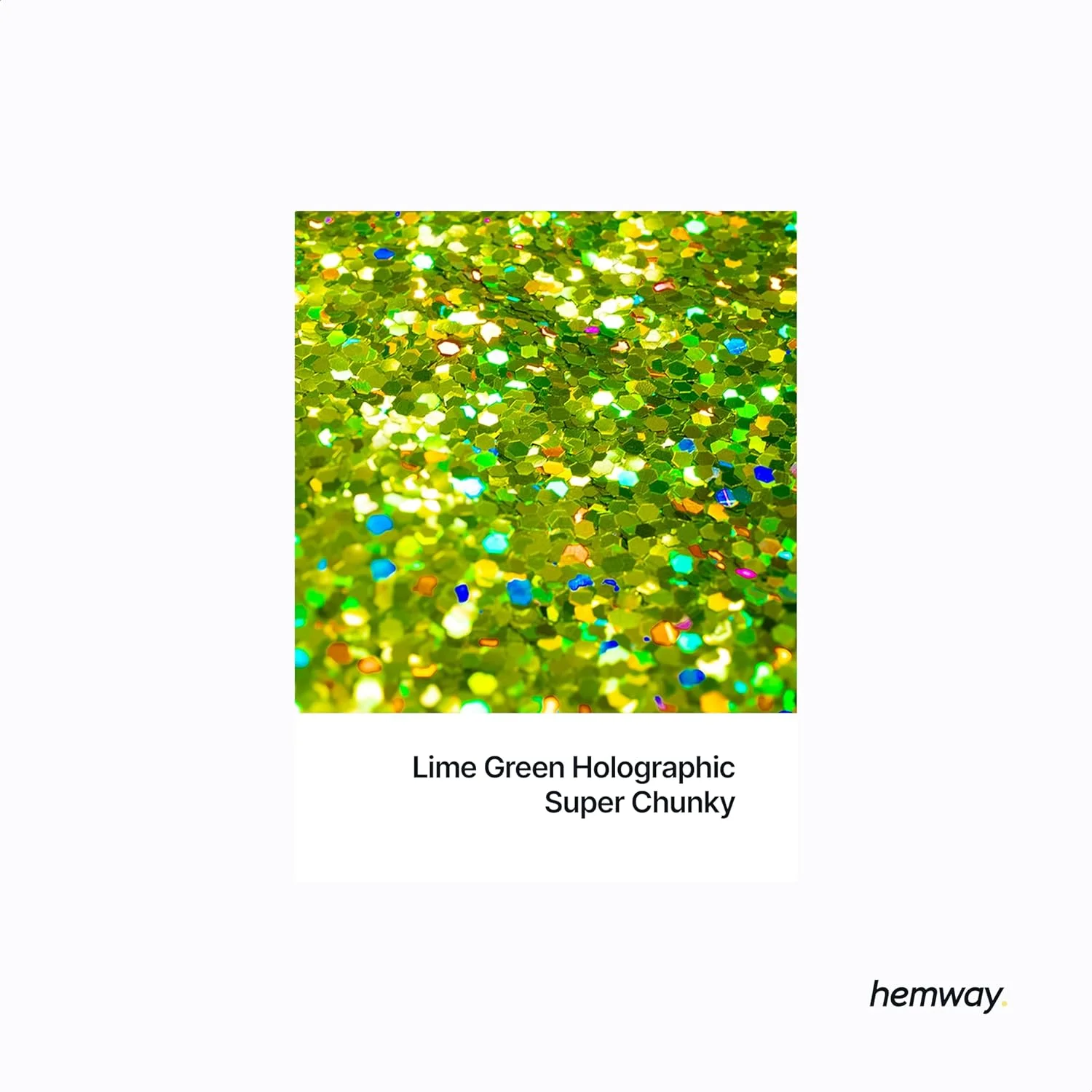 اکلیل فوق العاده درشت هولوگرافیک سبز لیمویی Hemway، پودر متالیک 115 گرمی / 4.1 اونسی، پولک اکلیلی رزینی برای لیوان های اپوکسی، مو، صورت، بدن، چشم، هنر ناخن، جشنواره