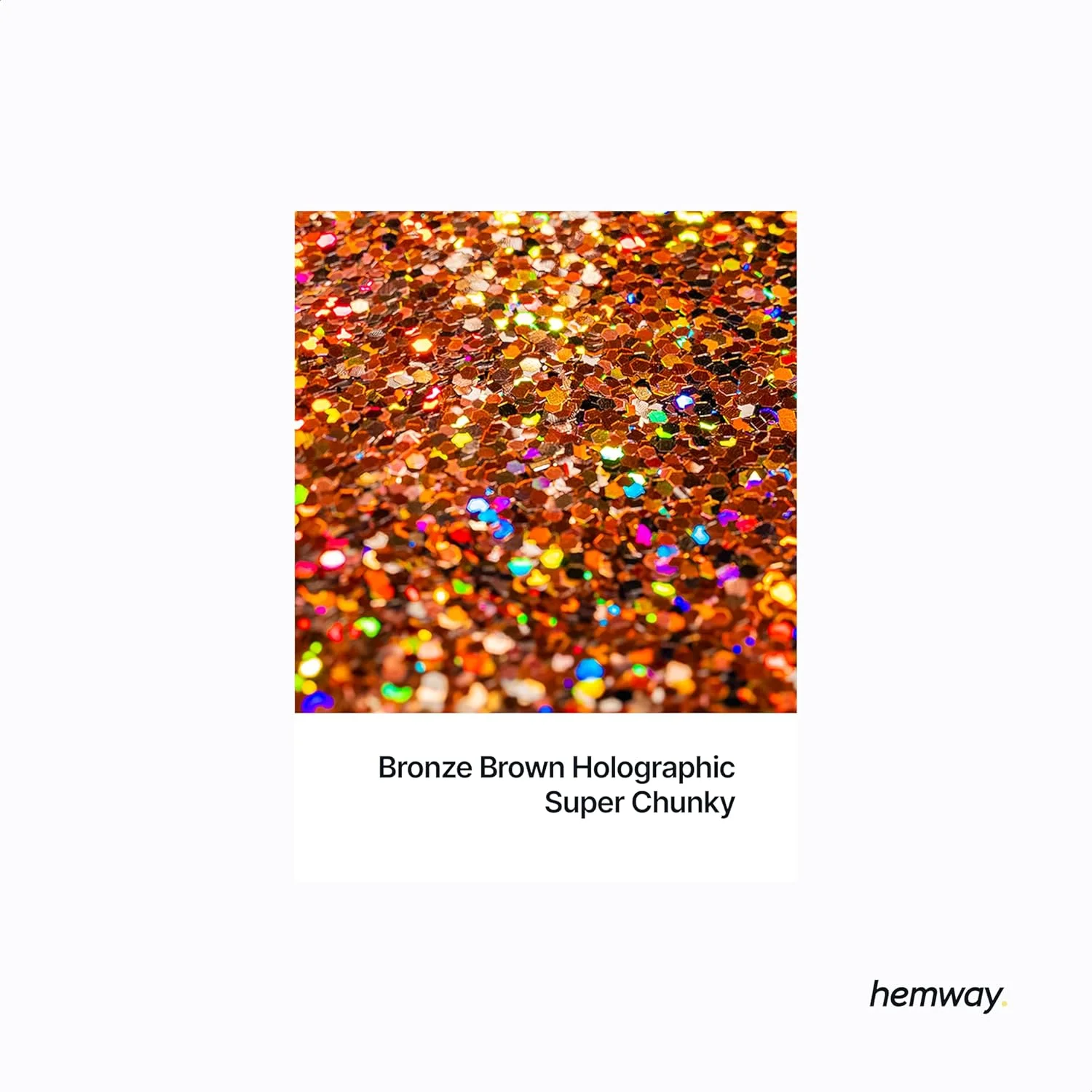 اکلیل سوپر چانکی هولوگرافیک قهوه ای برنزی Hemway، پودر 115 گرمی / 4.1 اونسی متالیک رزین مناسب برای لیوان های اپوکسی، مو، صورت، بدن، چشم، هنر ناخن و جشنواره