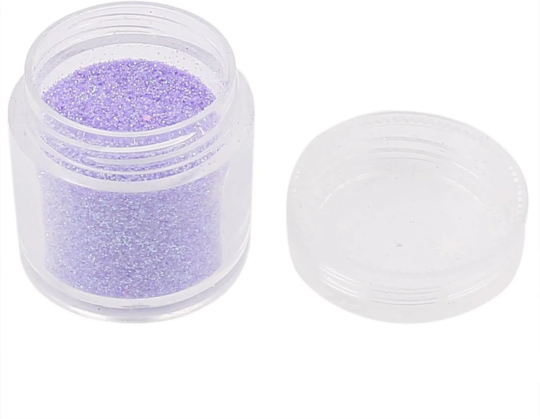 Nail Art Tips Decoration Crafts DIY Glitter Dust Powder Purple Clear