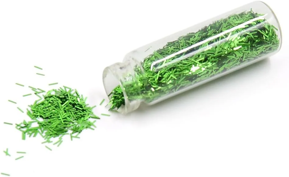 Ruilogod 1 Set 12 Colors Shred Shape Glitter Dust Nails Art Powder Sequins Nail Polish Shimmer Tips Decoration