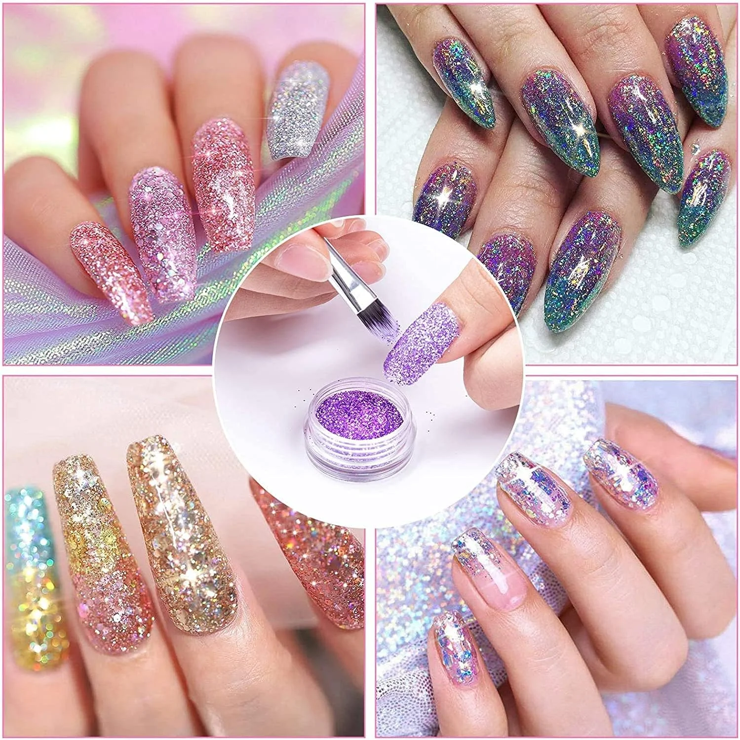 رویال کارت مجموعه 48 عددی پودر اکلیل براق آینه ای ناخن، سایه چشم، اکلیل جادویی، پیگمنت کروم هنر ناخن، پولک آرایشی (رنگ های تصادفی) رویال کارت مجموعه 48 عددی پودر اکلیل براق آینه ای ناخن، سایه چشم، اکلیل جادویی، پیگمنت کروم هنر ناخن، پولک آرایشی (رنگ های تصادفی)