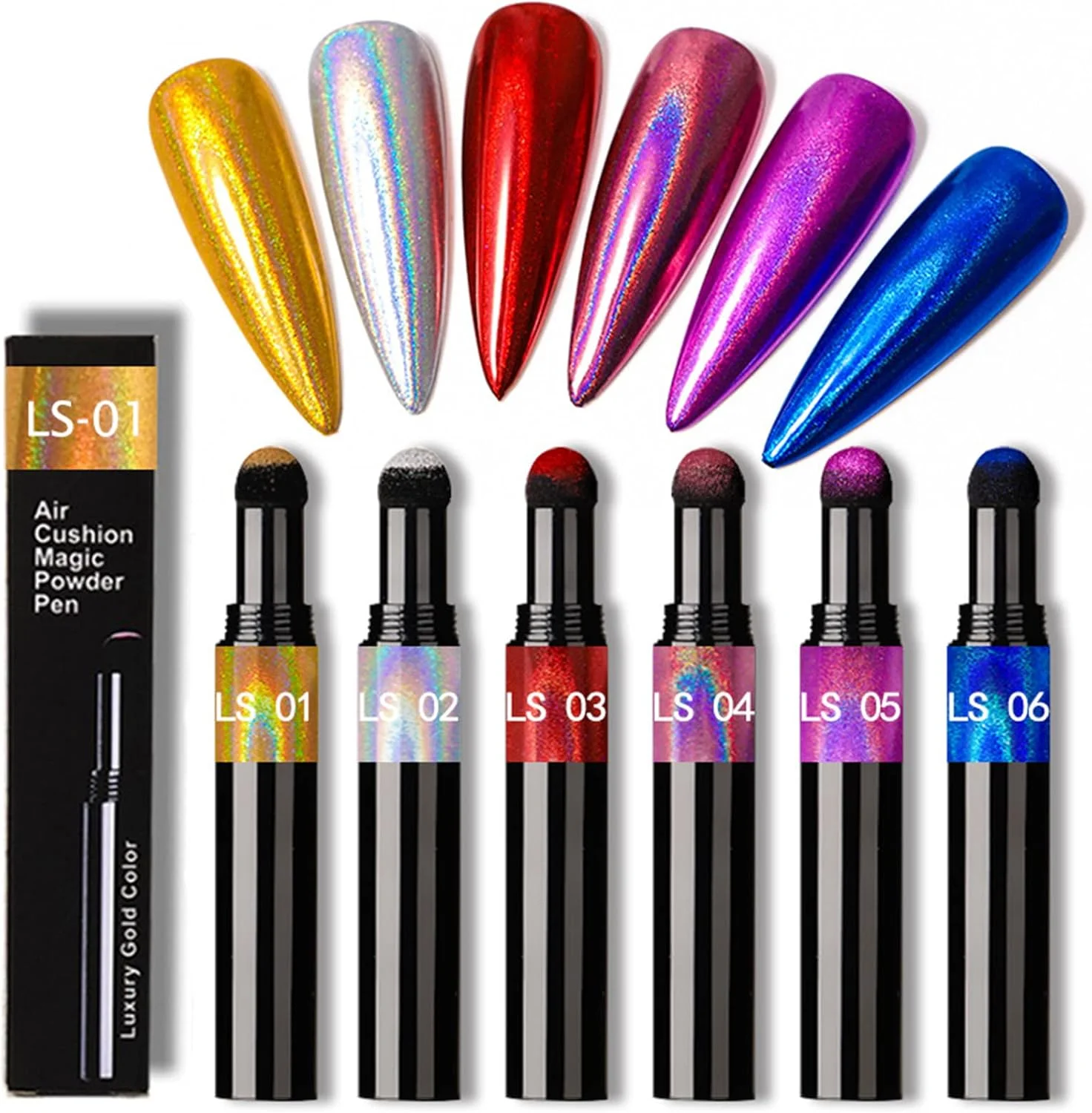 قلم پودر ناخن کروم RoseFlower، 6 عدد، قلم کوسن هوا، اکلیلی، هولوگرافیک، قلم طراحی ناخن کروم، جلوه آینه ای، اکلیل برای طراحی ناخن، تزئین ناخن، ناخن های DIY، ابزار مانیکور قلم پودر ناخن کروم RoseFlower، 6 عدد، قلم کوسن هوا، اکلیلی، هولوگرافیک، قلم طراحی ناخن کروم، جلوه آینه ای، اکلیل برای طراحی ناخن، تزئین ناخن، ناخن های DIY، ابزار مانیکور