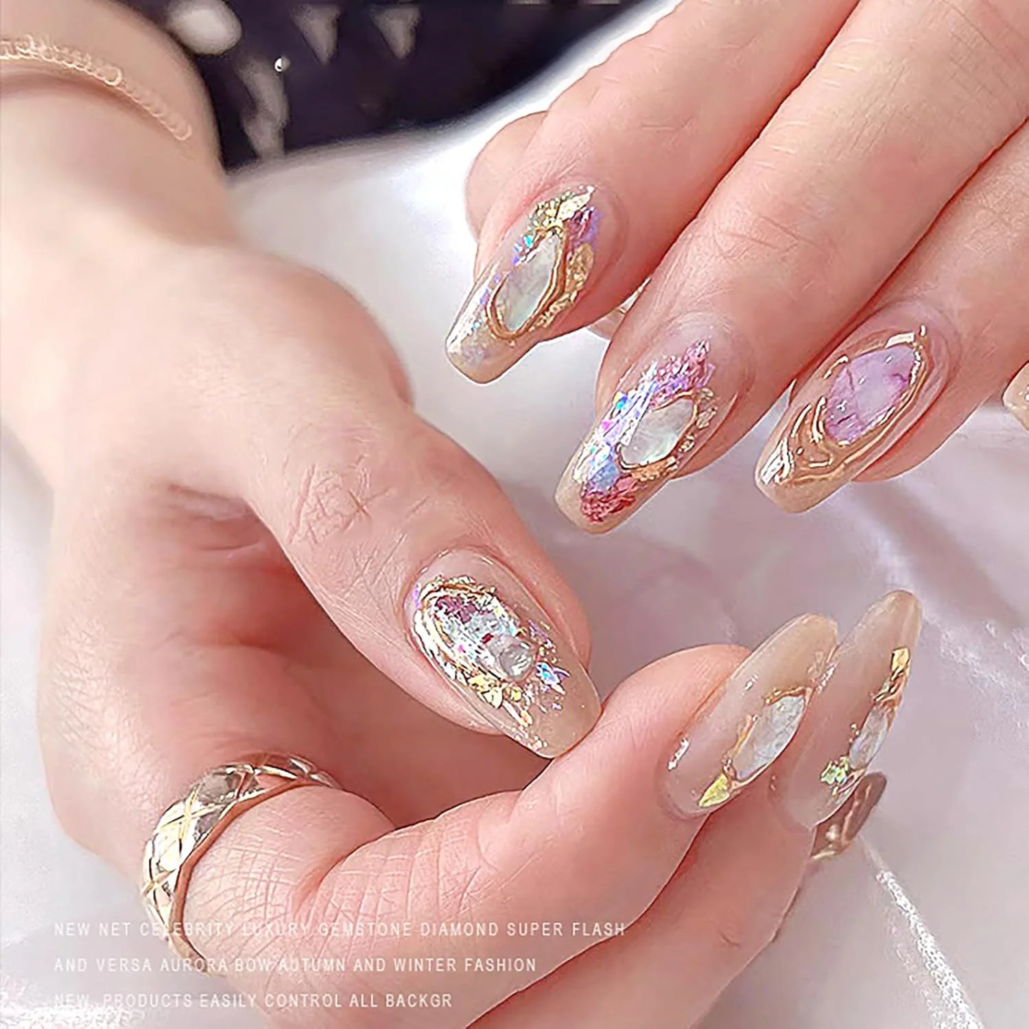 پودر کروم ناخن RoseFlower، 11 رنگ پولک اکلیلی ناخن با اسفنج طراحی ناخن، پودر اکلیلی آفتاب‌پرست ناخن، اکلیل پودر پری برای ناخن، مانیکور DIY در خانه