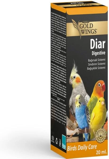 مکمل پرندگان گلد وینگس دیار (حمایت از هضم) 20 سی سی
