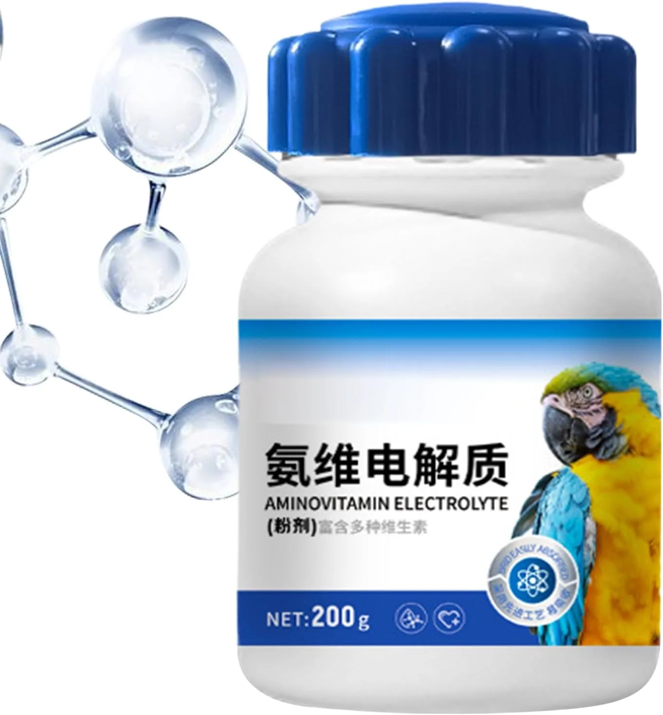 سلامت تغذیه | مکمل های ترمیم تغذیه ای، تغذیه طبیعی گوارشی 200 گرم لوازم روزانه حیوانات خانگی برای پرندگان طوطی سانان، ترویج رشد مناسب و تعادل داخلی