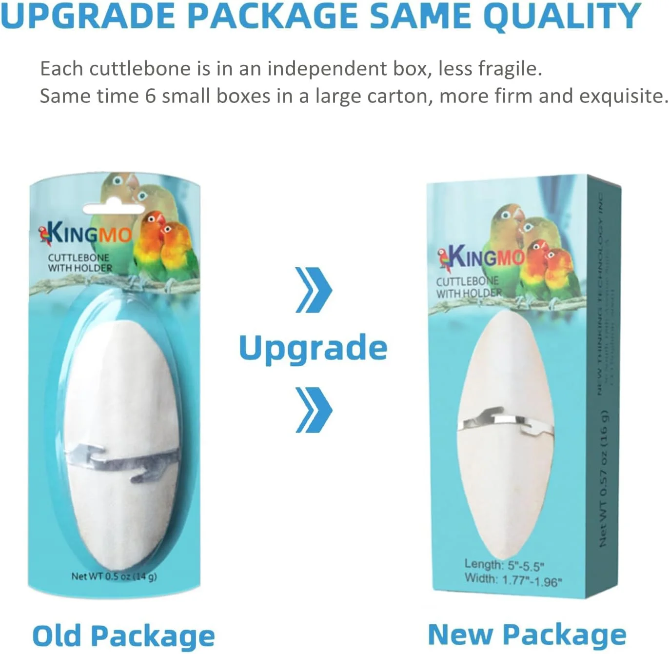 استخوان کف دریا برای پرندگان Jmxu، سایز 5 تا 5.5 اینچ، به همراه نگهدارنده فلزی، استخوان ماهی مرکب برای نوک تیز، کلسیم طبیعی پرندگان برای طوطی، عروس هلندی، مرغ عشق، 6 عدد