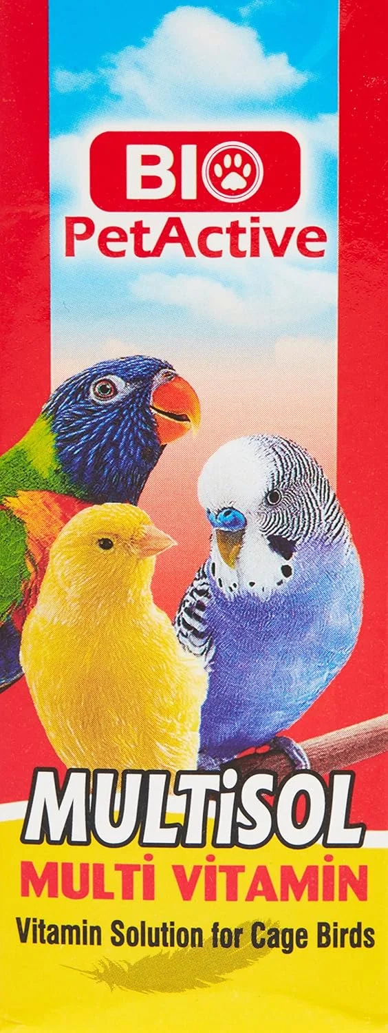 محلول مولتی ویتامین بایو پت اکتیو مولتی سول مخصوص پرندگان 30 میلی لیتر محلول مولتی ویتامین بایو پت اکتیو مولتی سول مخصوص پرندگان 30 میلی لیتر