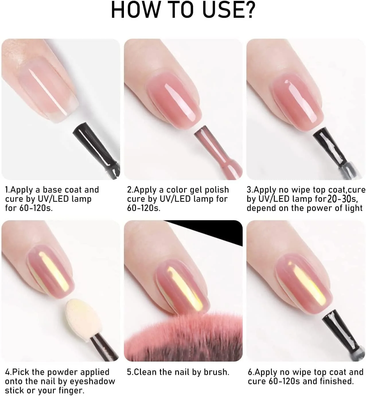 پودر کروم ناخن Wahrshei، اکلیل طراحی ناخن با جلوه آینه ای، پودر هولو برای ناخن، پودر جلوه مرواریدی برای ناخن های دونات لعاب دار پودر کروم ناخن Wahrshei، اکلیل طراحی ناخن با جلوه آینه ای، پودر هولو برای ناخن، پودر جلوه مرواریدی برای ناخن های دونات لعاب دار