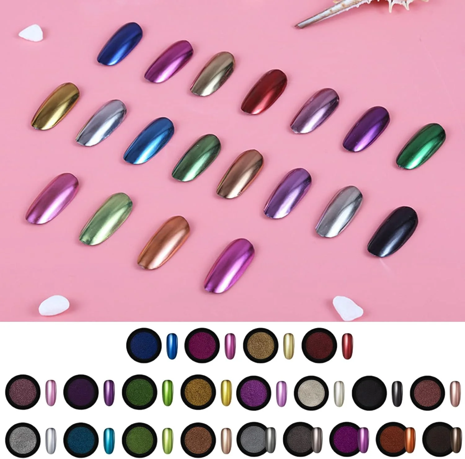 برچسب های طراحی ناخن YAYOYO پودر اکلیل ناخن رنگ متالیک بادوام طراحی ناخن پودر پیگمنت آینه ای ناخن تزئین ناخن پودر ناخن اثر براق برچسب های طراحی ناخن YAYOYO پودر اکلیل ناخن رنگ متالیک بادوام طراحی ناخن پودر پیگمنت آینه ای ناخن تزئین ناخن پودر ناخن اثر براق