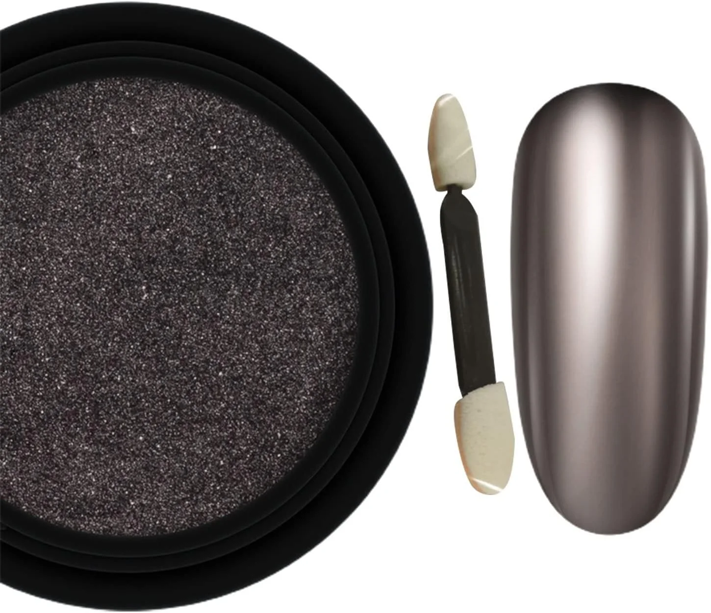 برچسب های طراحی ناخن، پودر اکلیل ناخن، رنگ متالیک، پودر پیگمنت آینه ای ناخن با ماندگاری طولانی، تزئین ناخن، لاک ناخن ظریف