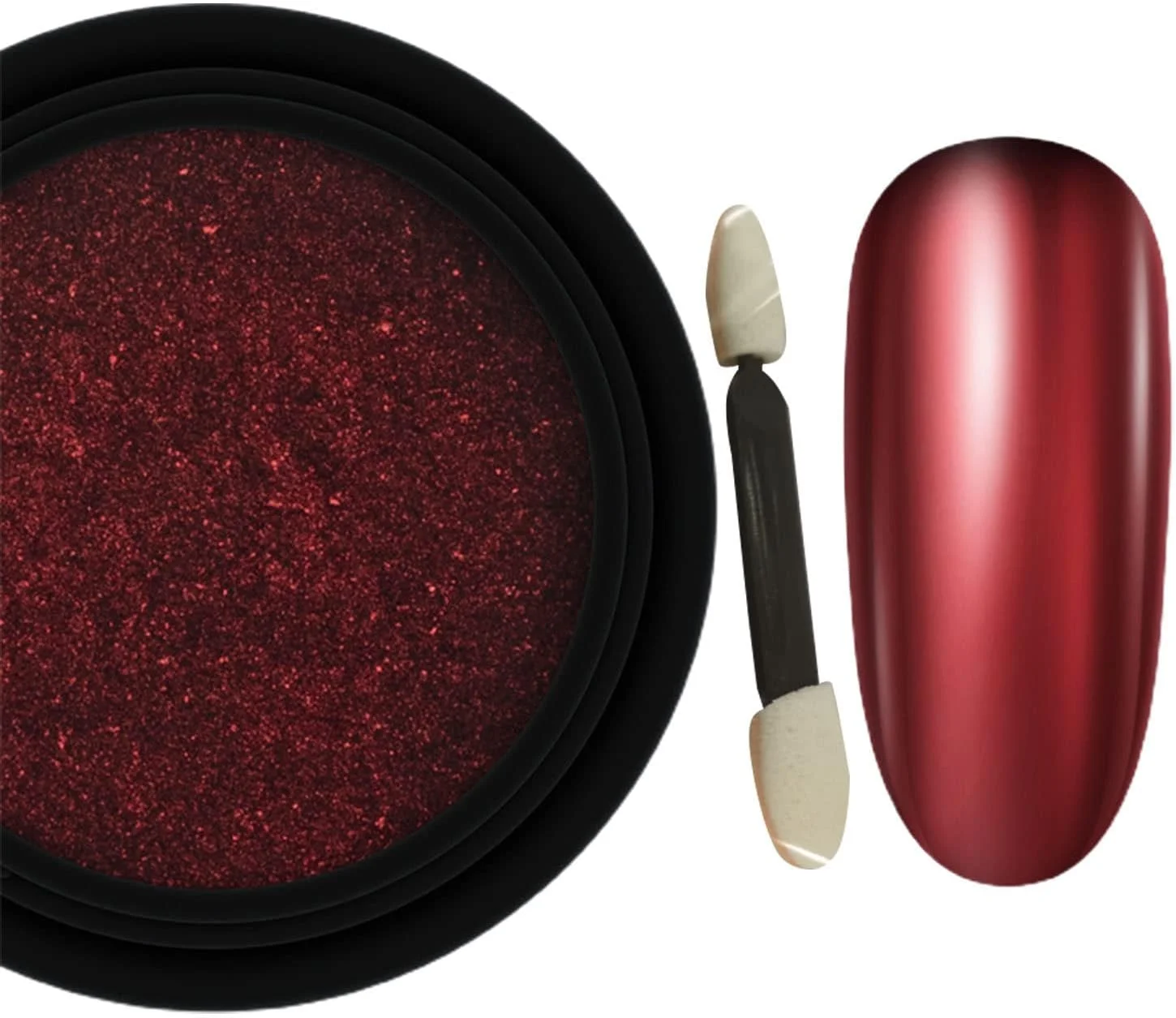 برچسب های طراحی ناخن، پودر اکلیل ناخن، رنگ متالیک، پودر پیگمنت آینه ای ناخن با ماندگاری طولانی، تزئین ناخن، لاک ناخن ظریف