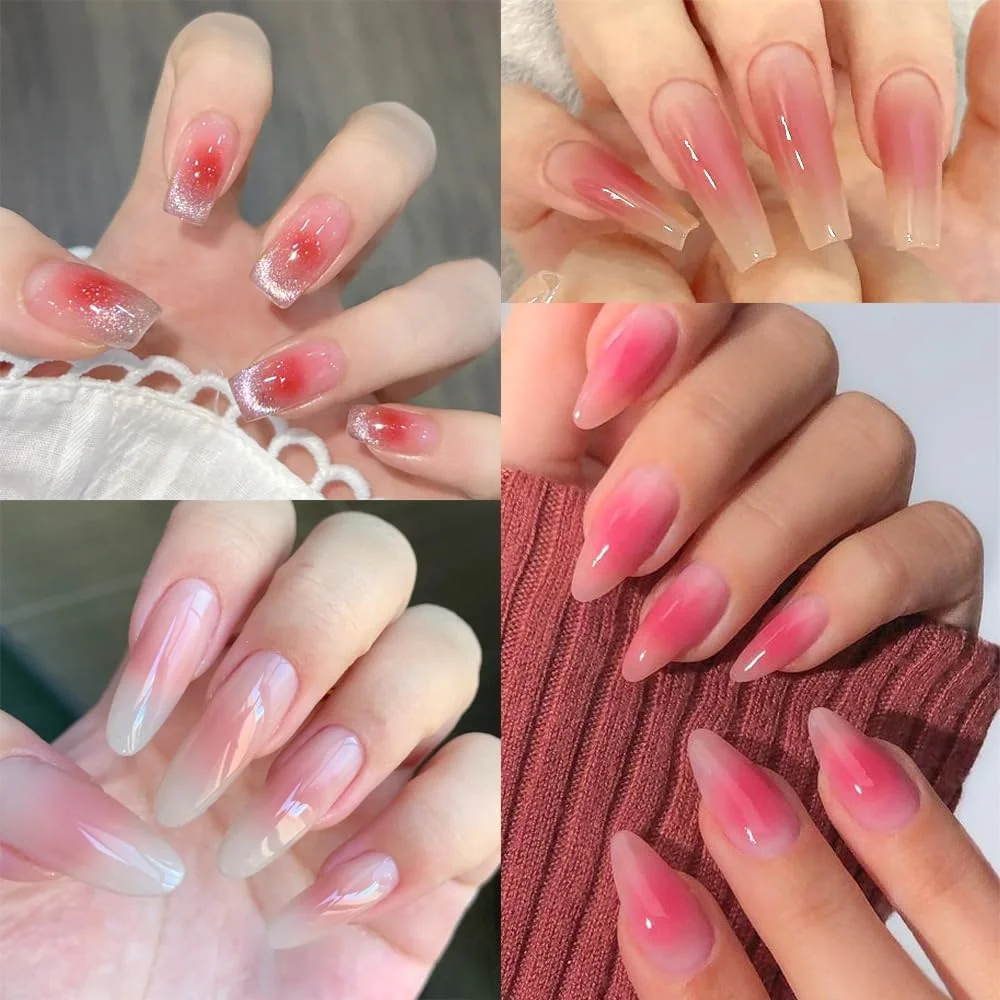 ست پودر ناخن آمبره فسفری نئون 9 رنگ ثابت SUTOKAKA، پودر براق رنگدانه فلورسنت صورتی قرمز با برس آمبره ناخن برای لوازم جانبی مانیکور ناخن گرادیانی