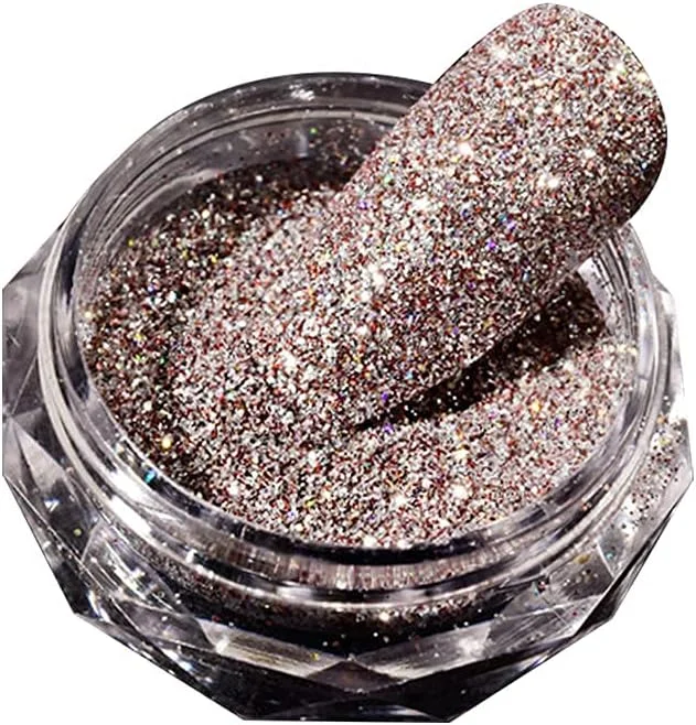 پودر طراحی ناخن، پودر درخشان ناخن، پودر اکلیلی با کیفیت عالی، پودر رنگارنگ طراحی ناخن، مناسب برای تزئین ناخن