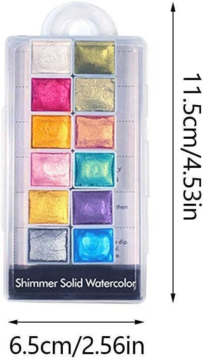 پودر شیمر ناخن، پودر رنگ آمیزی هنر ناخن، رنگدانه مرواریدی جامد، لاک ناخن، اکلیل، کیت پودر دیپینگ ناخن DIY، دکوراسیون هنر مانیکور 12 رنگ