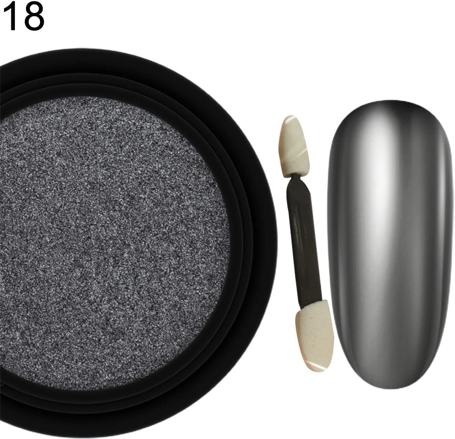 برچسب های طراحی ناخن پودر اکلیلی رنگ متالیک بادوام تزئینات ناخن پودر پیگمنت آینه ای ناخن