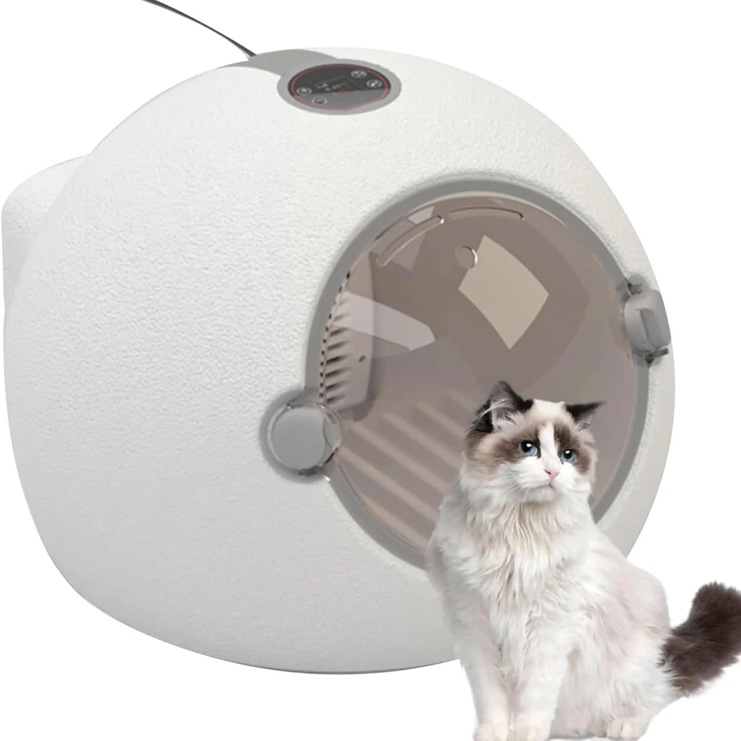 خشک کن موی معطر حیوانات خانگی WIKINK، خشک کن موی قابل حمل برای نظافت سگ، جعبه خشک کن اتوماتیک کم صدا برای حیوانات خانگی، دارای پنجره تغذیه، مناسب برای گربه های کوچک، سگ ها، خرگوش ها و غیره