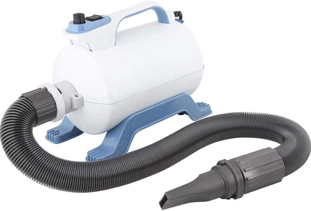 سشوار حیوانات خانگی Leunlee 1800W، مناسب سگ و گربه، با قابلیت تنظیم سرعت باد و دما، دارای 3 نازل مختلف