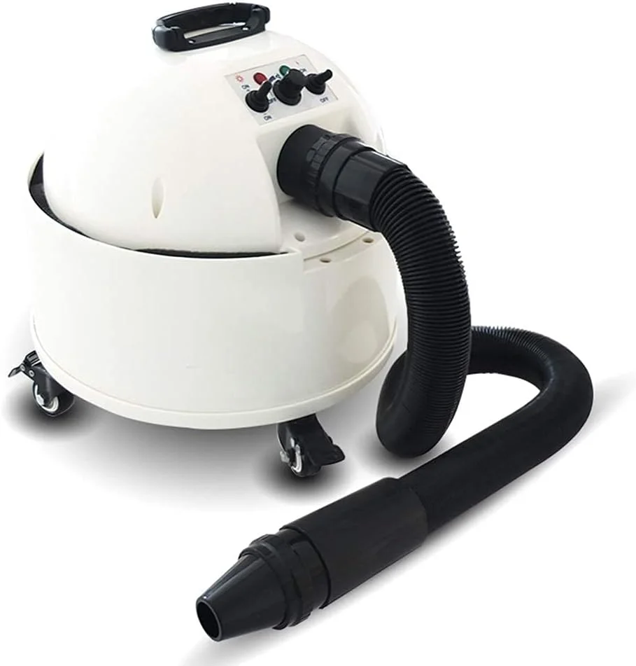سشوار سگ FURLOU 2800W، سشوار حرفه ای برای آرایش و خشک کردن موی حیوانات خانگی، رنگ آبی - سرعت و دمای قابل تنظیم (رنگ: سفید) (رنگ: سفید)