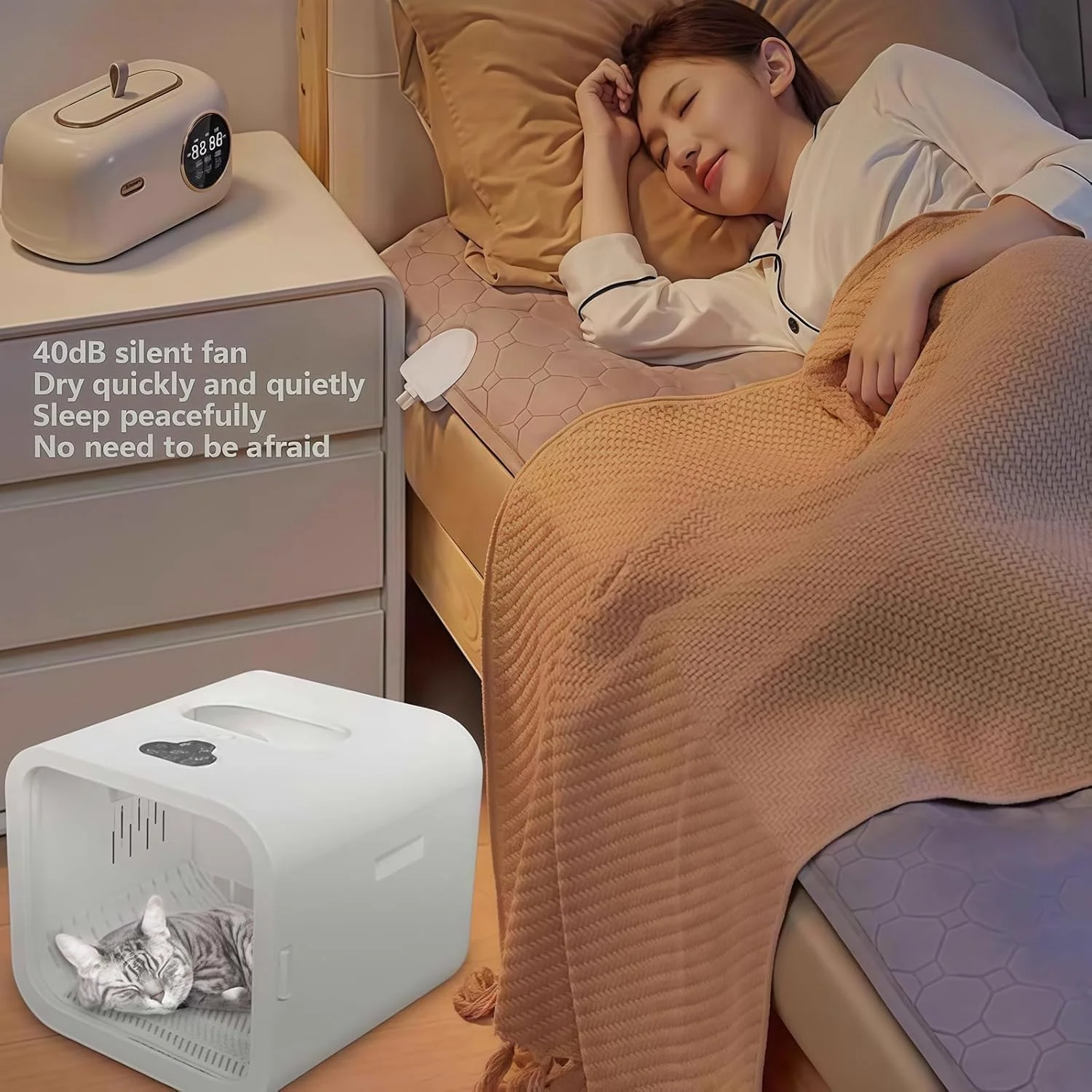 باکس خشک کن اتوماتیک موی حیوانات خانگی، باکس خشک کن بی صدا 360 درجه با دمنده نظافت، 72 لیتر - تصویر 2 باکس خشک کن اتوماتیک موی حیوانات خانگی، باکس خشک کن بی صدا 360 درجه با دمنده نظافت، 72 لیتر - تصویر 2