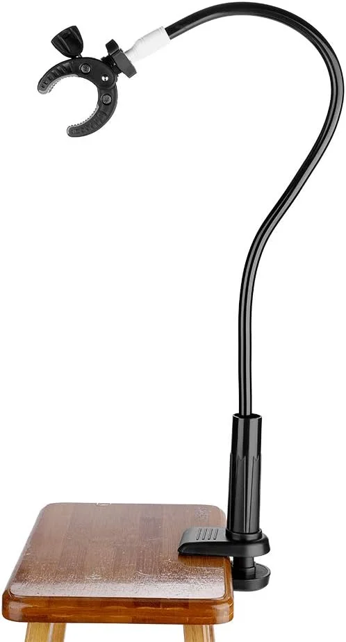 نگهدارنده قابل تنظیم سشوار حیوانات خانگی، پایه نگهدارنده سشوار سگ، پایه نگهدارنده دست، قفسه سشوار آلیاژ آلومینیوم با گیره