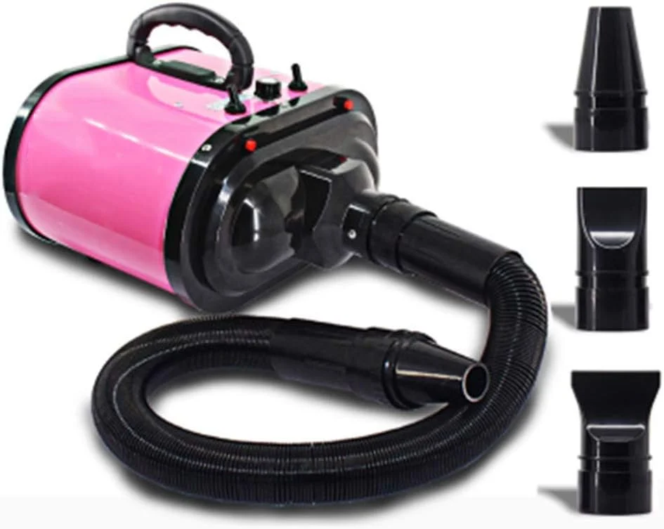 سشوار حیوانات خانگی 800W-3600W، سشوار کم صدا با سرعت متغیر، مناسب برای نظافت سگ، دارای دمای قابل تنظیم، شلنگ انعطاف پذیر 84 سانتی متری به همراه 3 نازل مختلف