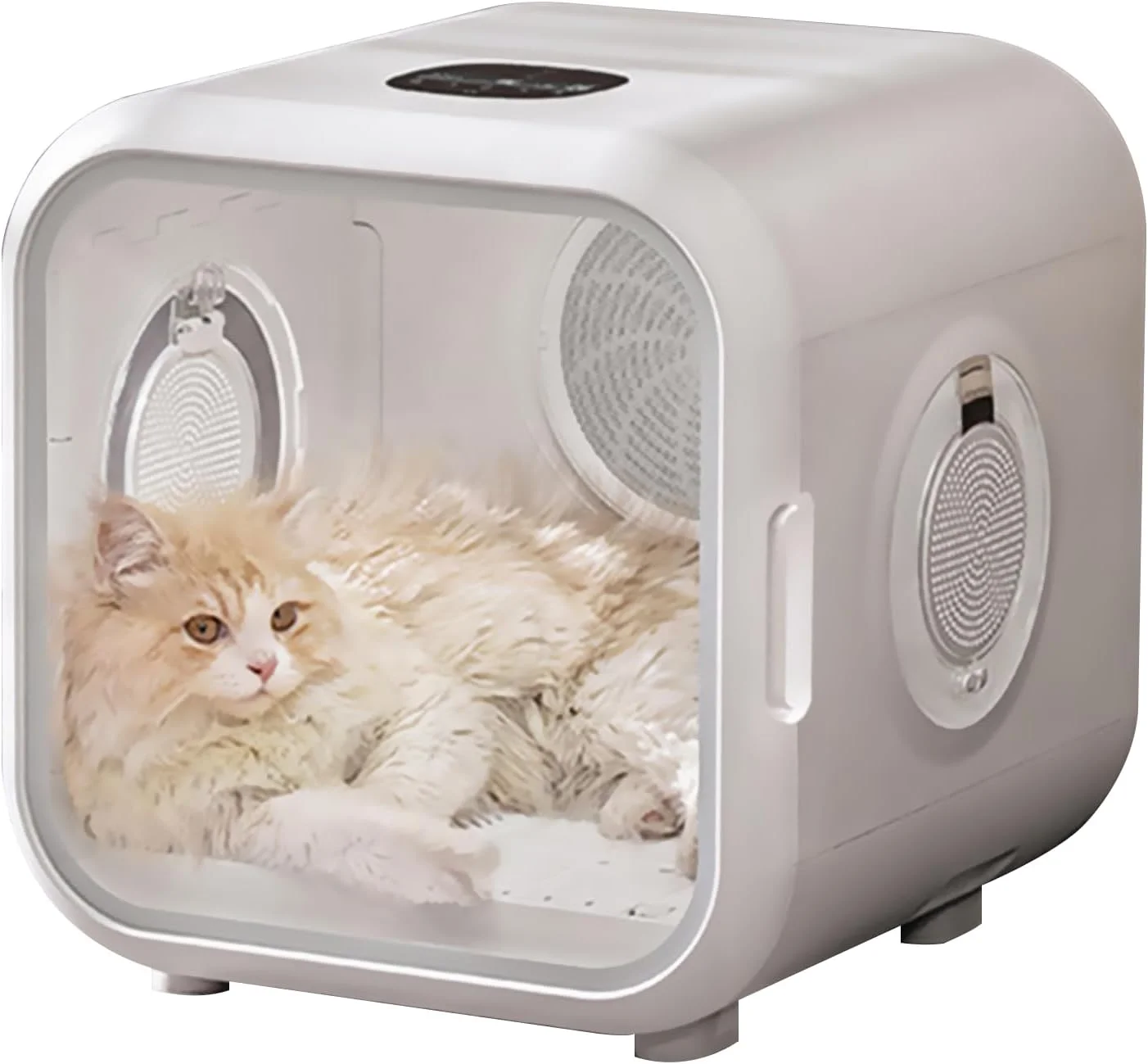 باکس خشک کن موی حیوانات خانگی 5℃~35℃، خشک کن موی حیوانات خانگی با تایمر 1 تا 120 دقیقه، خشک کن موی چند منظوره 900 واتی حیوانات خانگی، با کنترل دما، زمان و سرعت باد چهار سطحی، خشک کن سگ و گربه 60 لیتری