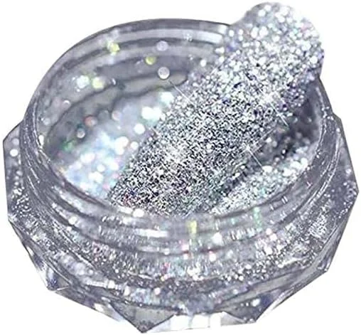 ست 8 رنگ پودر الماس کریستالی طراحی ناخن، پولک های اکلیلی، پودر آینه ای، اکلیل هولوگرافیک، پودر کروم آفتاب پرست، پودر مروارید دریایی، تزئینات سه بعدی طراحی ناخن DIY