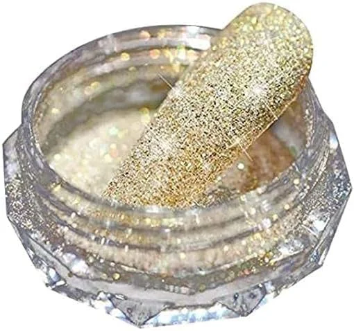 ست 8 رنگ پودر الماس کریستالی طراحی ناخن، پولک های اکلیلی ترکیده. پودر آینه ای، اکلیل هولوگرافیک، پودر کروم آفتاب پرست، پودر مروارید پری دریایی، دکوراسیون سه بعدی طراحی ناخن DIY