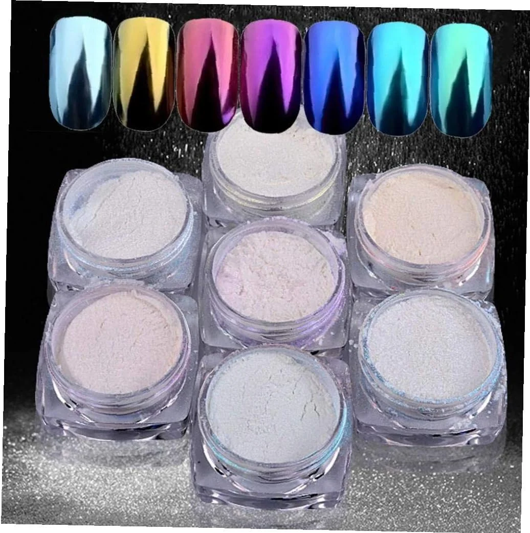 پودر مرواریدی ناخن با اثر آینه‌ای، پودر براق طراحی ناخن رنگین کمانی، رنگدانه‌ی متالیک مانیکور، پودر فوق‌العاده نرم طراحی ناخن (1 گرم، قرمز شرابی)