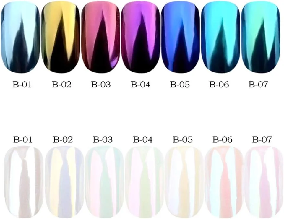 1 عدد پودر مرواریدی ناخن با اثر آینه ای، پودر متالیک براق برای طراحی ناخن رنگین کمانی (1 گرم، قرمز شرابی)