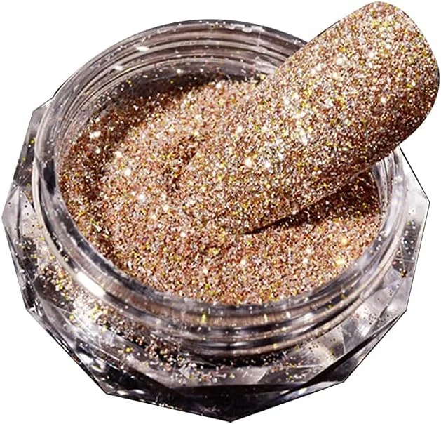 پودر طراحی ناخن، پودر هنری براق ناخن، پودر سبک اکلیلی ناخن، پودر رنگارنگ طراحی ناخن، مناسب برای تزئین ناخن