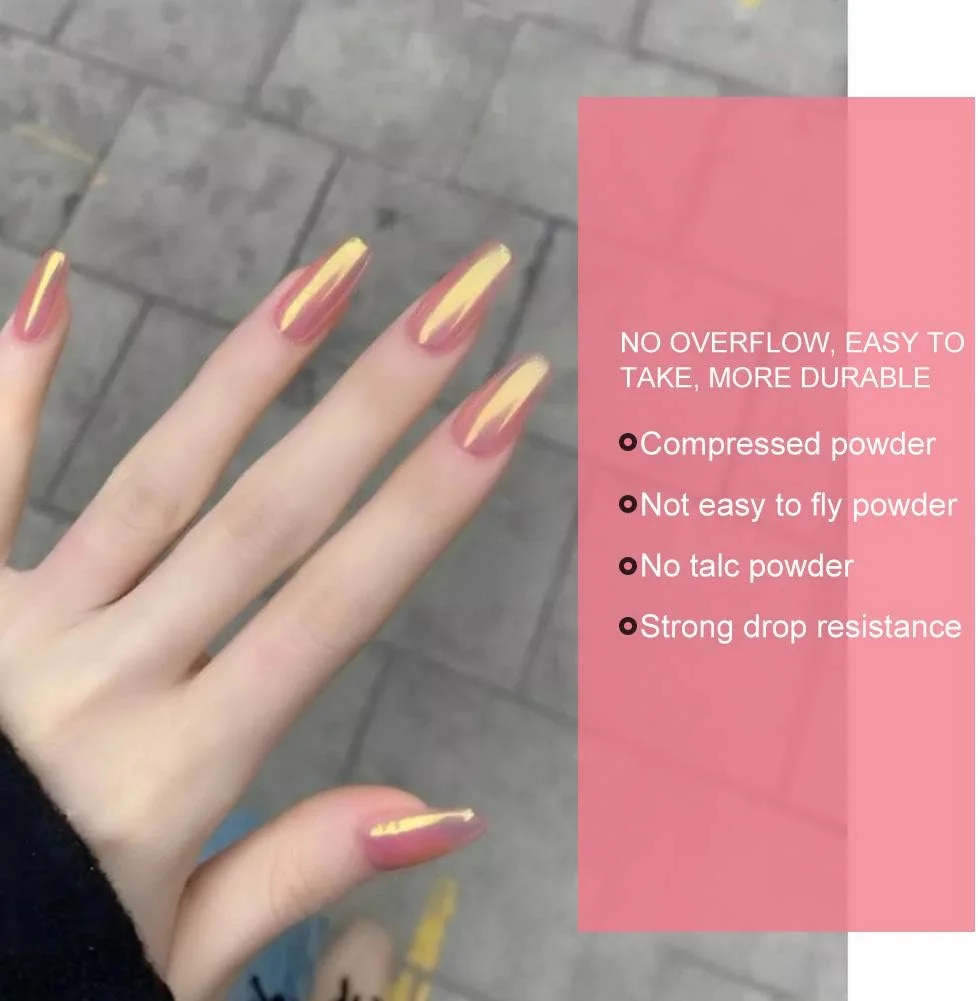 پودر ناخن دو رنگ آینه ای، پودر رنگدانه اکلیلی طراحی ناخن، ابزار مانیکور (2 عدد) پودر ناخن دو رنگ آینه ای، پودر رنگدانه اکلیلی طراحی ناخن، ابزار مانیکور (2 عدد)