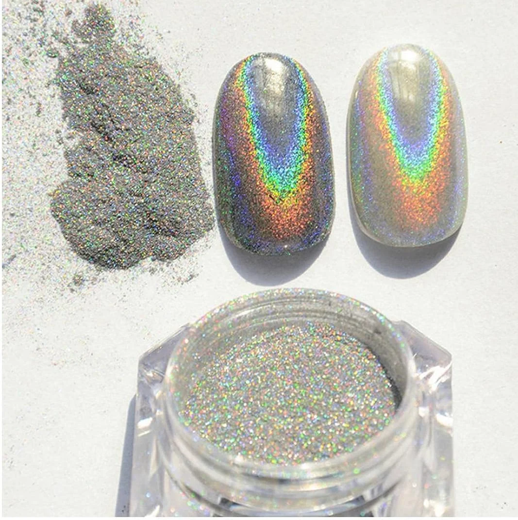 پودر اکلیل ناخن برای مانیکور، پولک تزیینی برای ناخن، ابزار طراحی ناخن برای زنان و دختران، لوازم جانبی ناخن، اکلیل ناخن