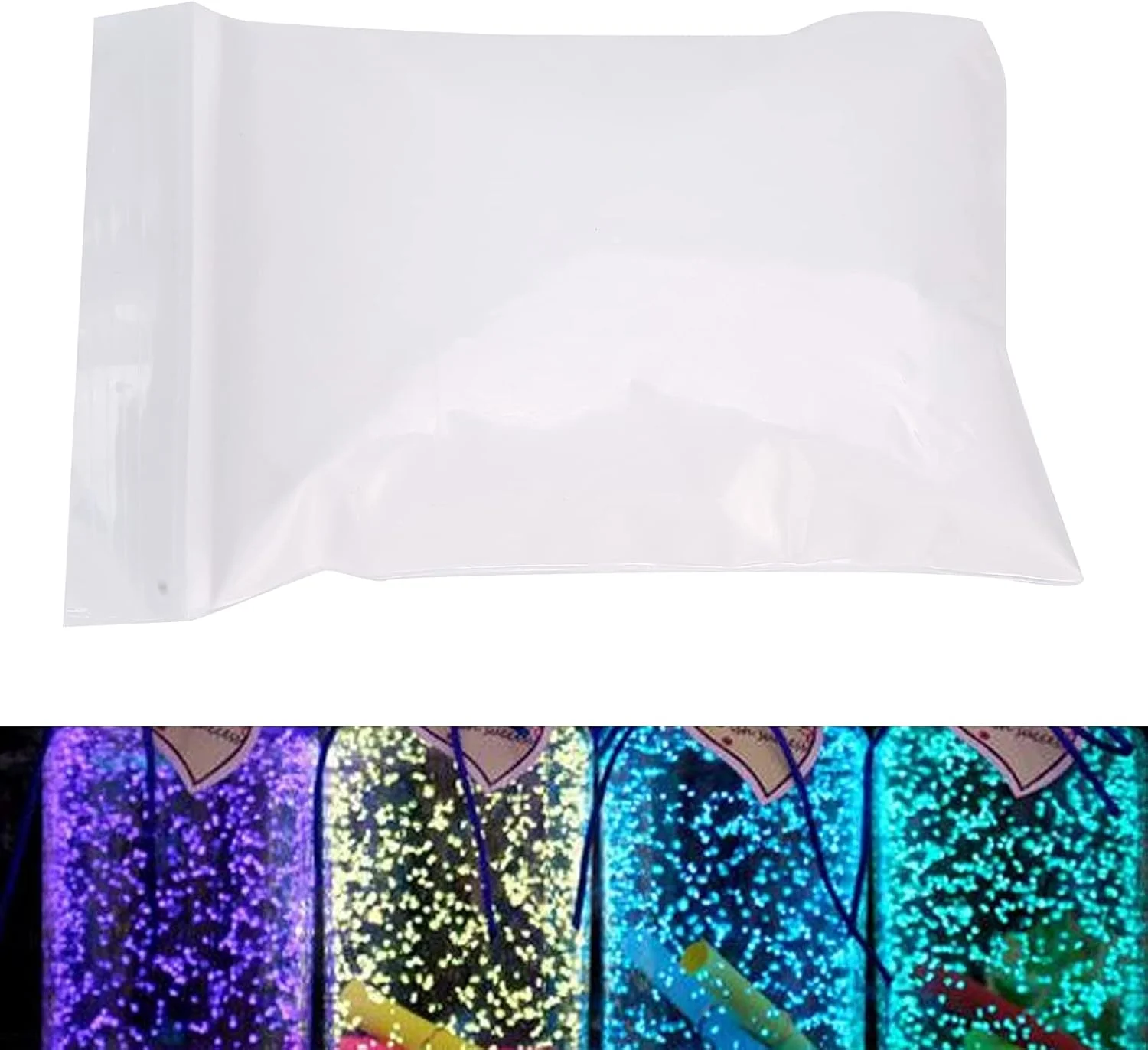 پودر اکلیلی شب‌تاب، پودر درخشان طراحی ناخن، رنگدانه رنگی درخشان با روشنایی بالا 100 گرمی برای پولک‌های طراحی ناخن DIY (03)