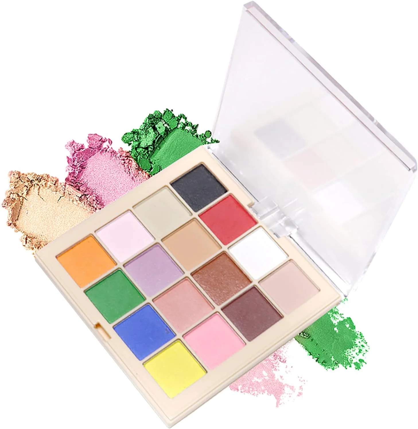 پالت سایه ژل ناخن جامد 16 رنگ، پودر اکلیل آینه ای Aurora برای ناخن، رنگدانه لاک ژل ناخن، تزئینات طراحی ناخن، پودر اکلیل فلزی ناخن برای تزئین ناخن در سالن ناخن (02)