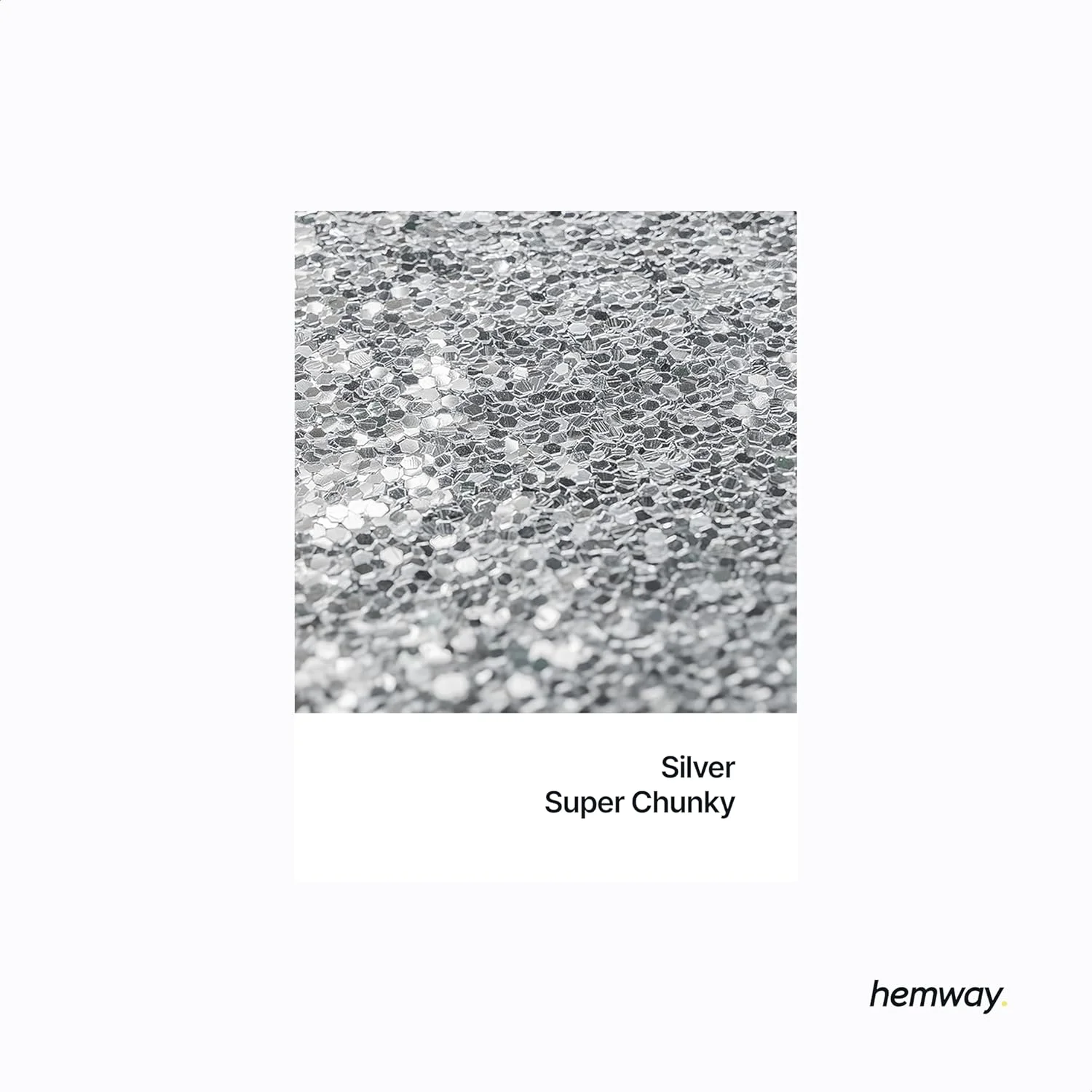 پودر اکلیل نقره ای سوپر چانکی Hemway، 115 گرم / 4.1 اونس، پولک های متالیک رزینی مناسب برای لیوان های اپوکسی، مو، صورت، بدن، چشم، هنر ناخن و جشنواره