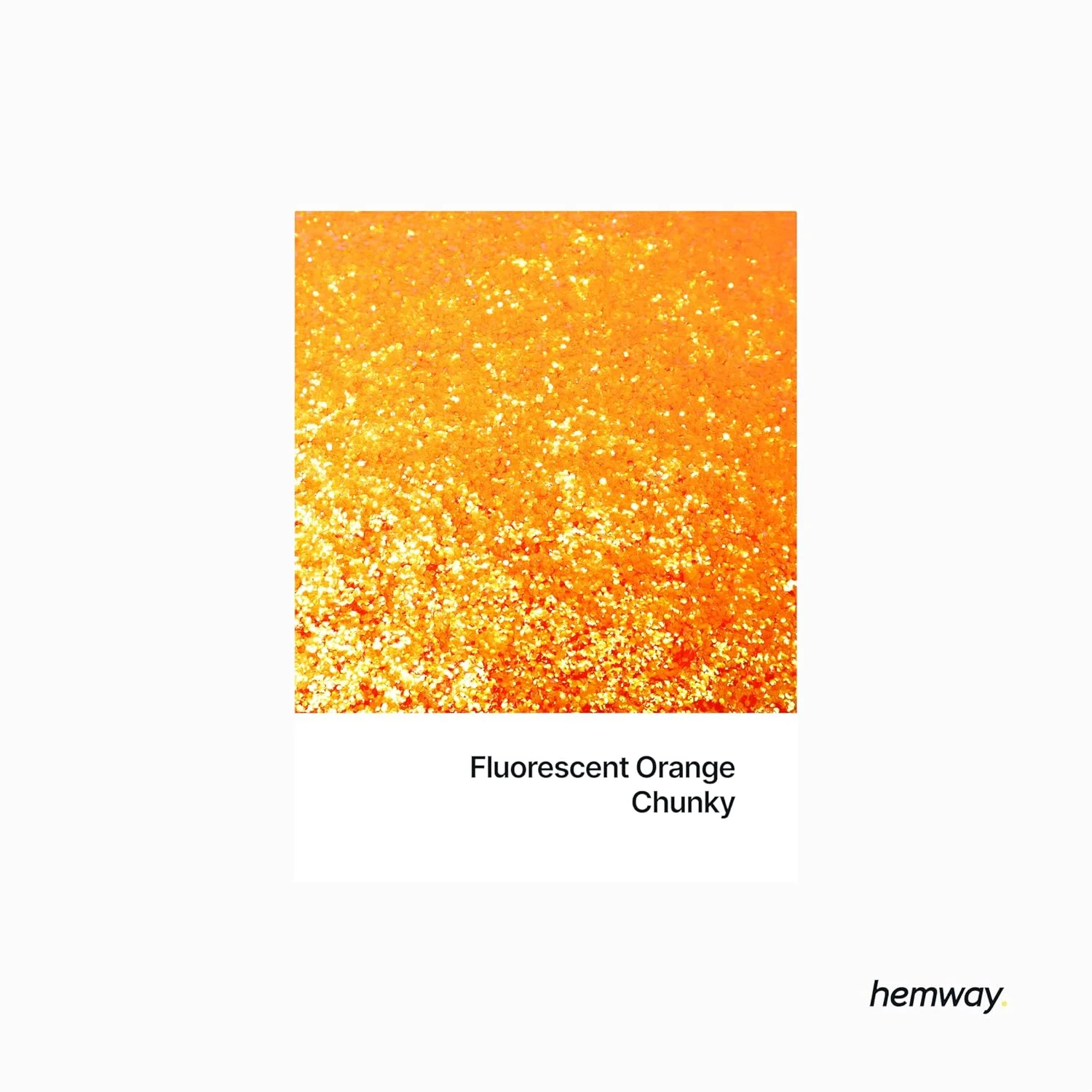 اکلیل درشت نارنجی فلورسنت Hemway، ۱۳۰ گرم / ۴.۶ اونس، پودر متالیک رزین، پولک اکلیلی برای لیوان های اپوکسی، مو، صورت، بدن، چشم، هنر ناخن، جشنواره