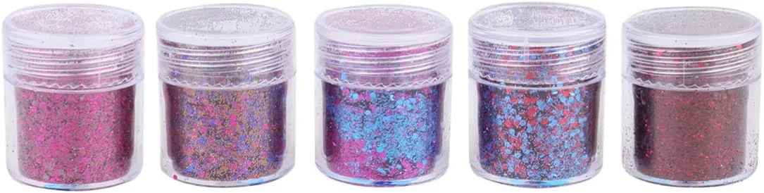 پودر اکلیل ناخن 5 عددی، پودر اکلیل پری دریایی، اکلیل بسیار ظریف، اکلیل آرایشی هنرهای ناخن، پودر اکلیل هنری ناخن