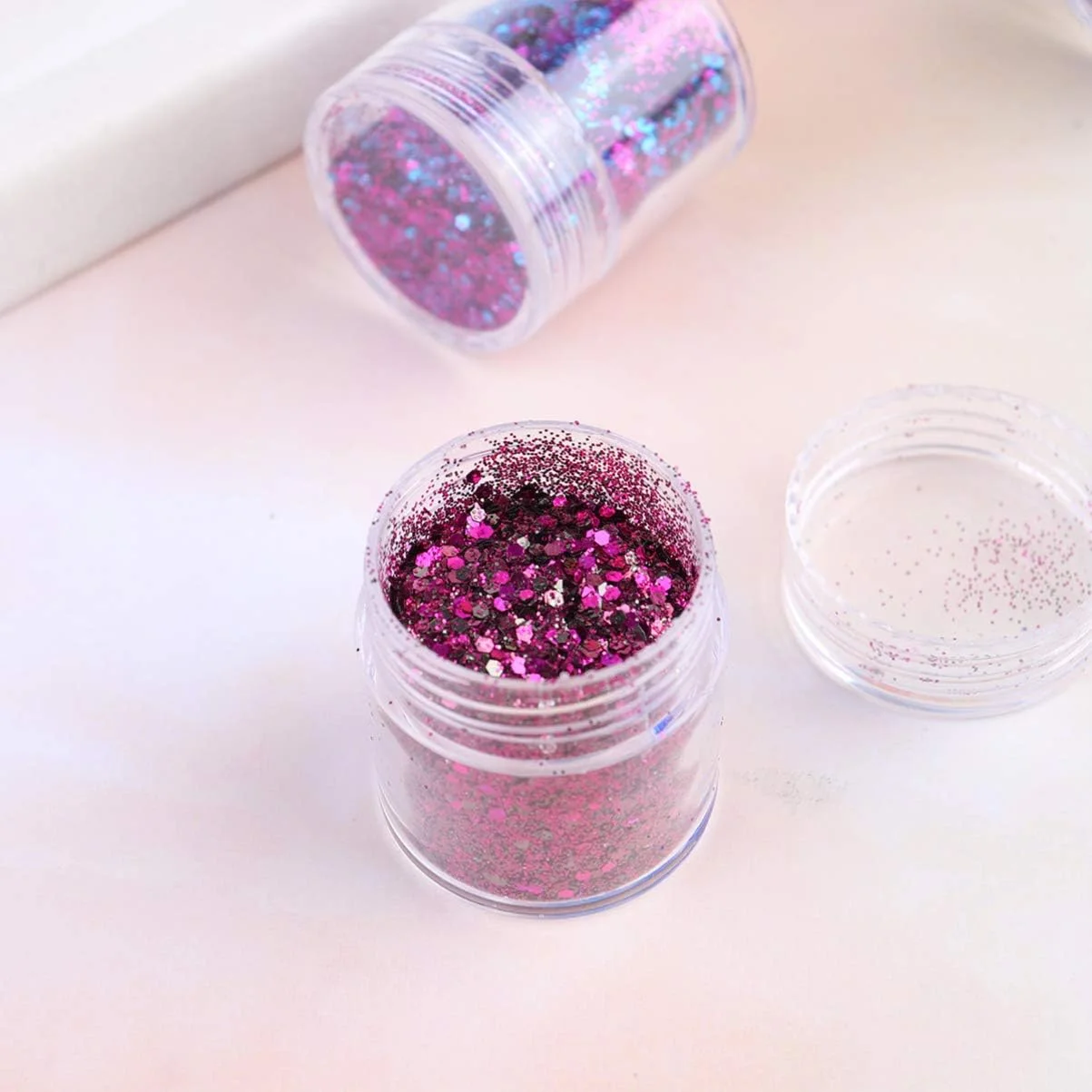 پودر اکلیل ناخن 5 عددی، پودر اکلیل پری دریایی، اکلیل بسیار ظریف، اکلیل آرایشی هنرهای ناخن، پودر اکلیل هنری ناخن