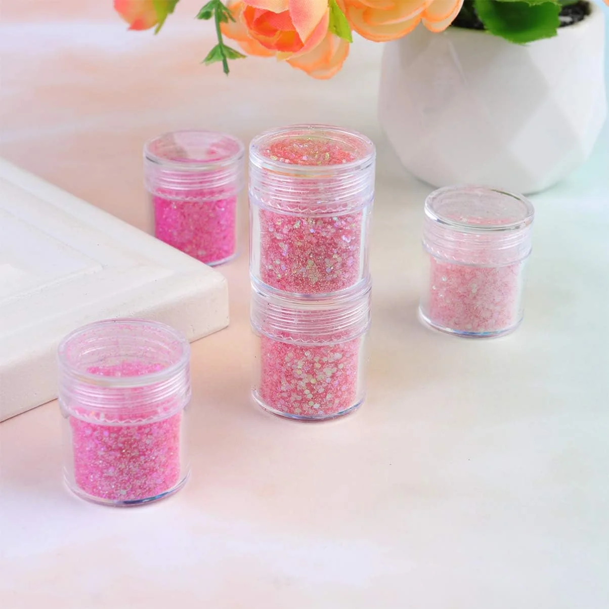 پودر اکلیل ناخن 5 عددی، پودر پری دریایی اکلیل ناخن، اکلیل بسیار ظریف، اکلیل آرایشی هنری ناخن، پودر هنری ناخن