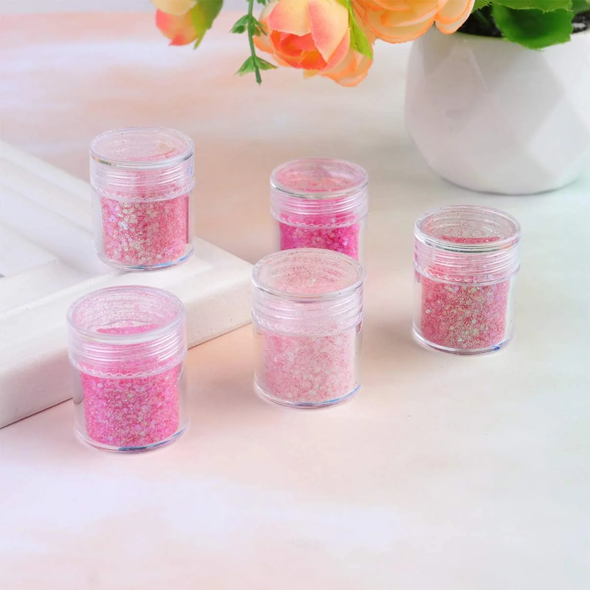 پودر اکلیل ناخن 5 عددی، پودر پری دریایی اکلیل ناخن، اکلیل بسیار ظریف، اکلیل آرایشی هنری ناخن، پودر هنری ناخن