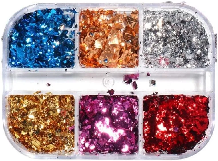 پودر اکلیل ناخن، پولک های برفی یخی خلاقانه DIY، پولک های ابر اطلسی بازتابنده، پولک های تزئینی هنر ناخن (01)