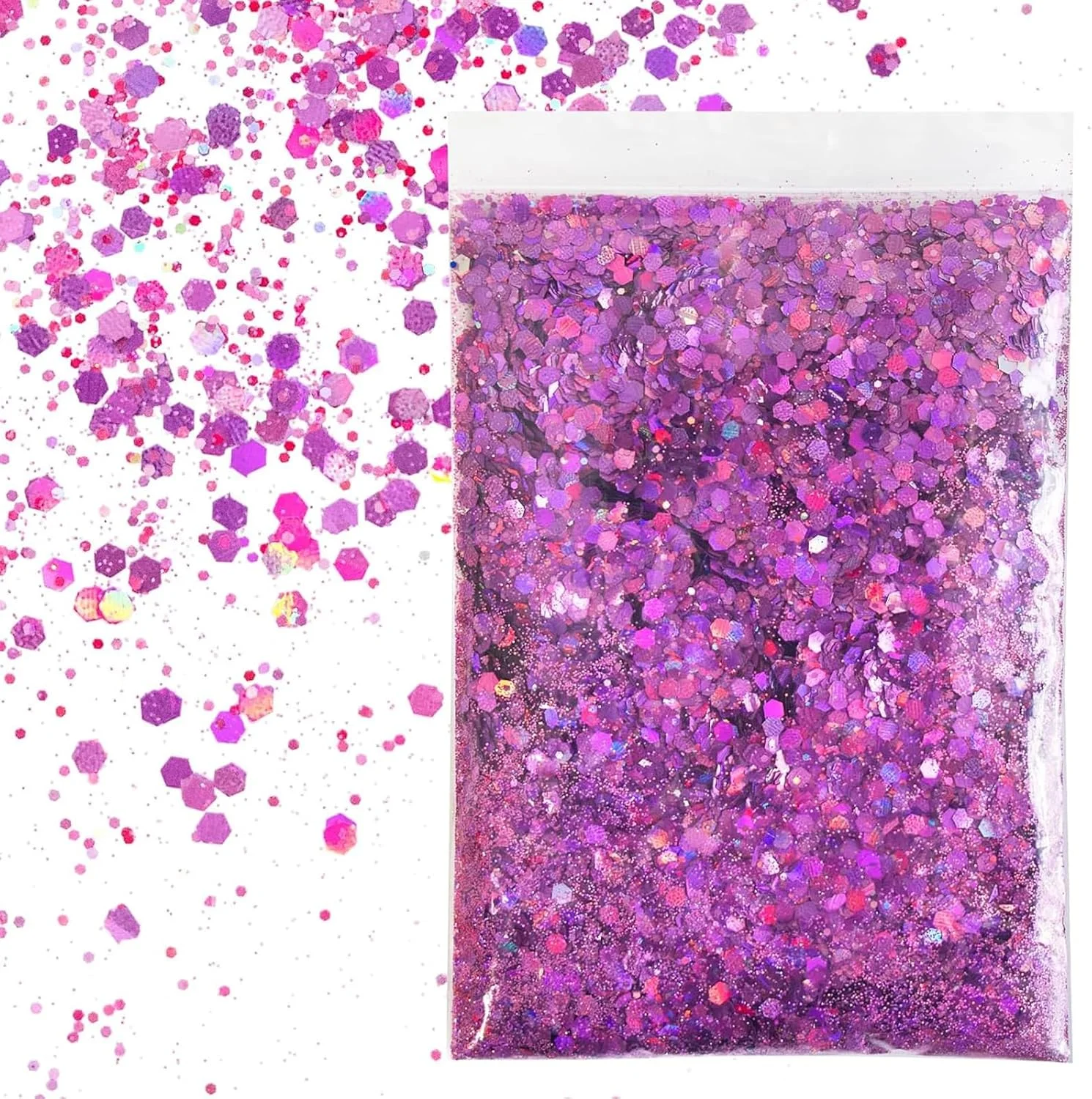 اکلیل برای کاردستی، پودر اکلیل طلایی، پولک، پودر اکلیل، پودر اکلیل کاردستی، پولک اکلیل برای ناخن، آرایش صورت، کارت های کاردستی، طراحی ناخن، اکلیل درشت (قرمز بنفش)