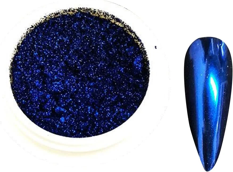 پودر ناخن اثر آینه‌ای Mror، پودر کروم متالیک، پودر براق اکلیلی ناخن، پودر رنگی هنر ناخن با چوب سایه چشم، مناسب برای تزئین ناخن DIY