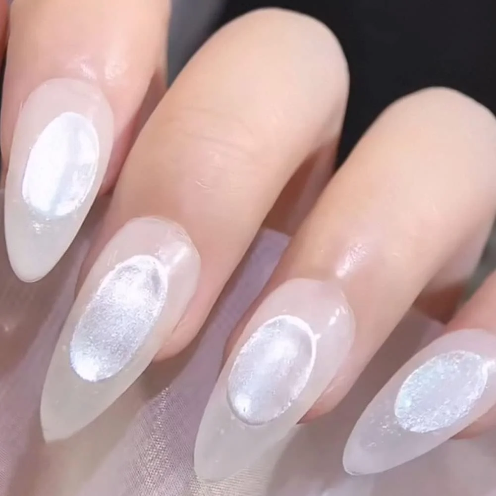 پودر کروم آینه ای ناخن، پودر براق مرواریدی، پودر درخشان، تغییر رنگ ناخن، آمبره ناخن، پودر لیزری هولوگرافیک، ژل متالیک برای طراحی ناخن